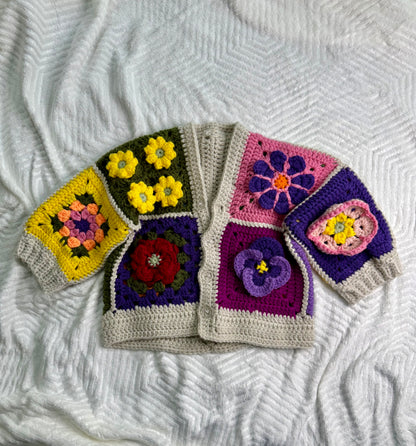 Mini Flower Square Cardigan