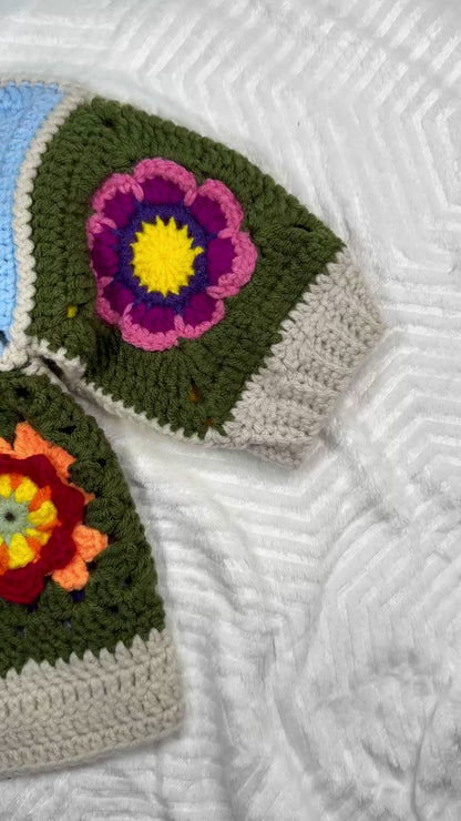 Mini Flower Square Cardigan